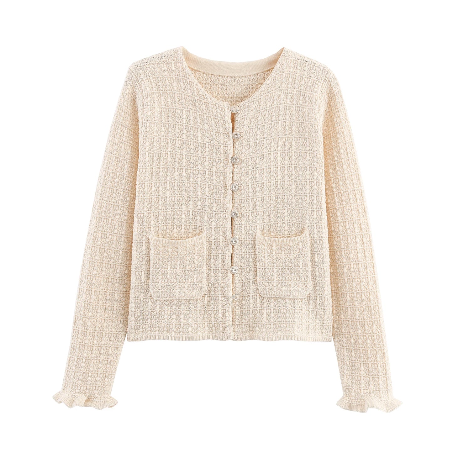 DEEABAE Autumn Winter Short Sleeve Knitted Cardigan Set