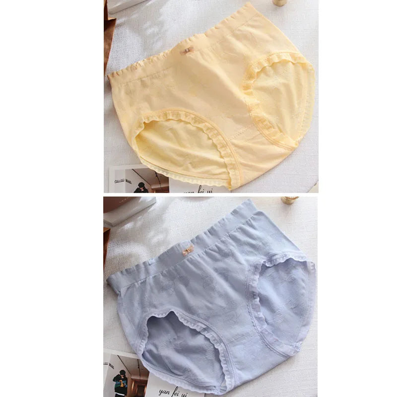 2 Pack Lace Wavy Trim Panties Womens Comfort Underwear