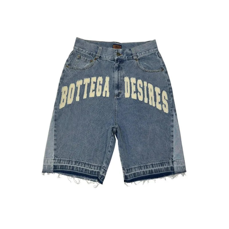 Deeptown Y2k Vintage Denim Shorts Women Baggy HipHop