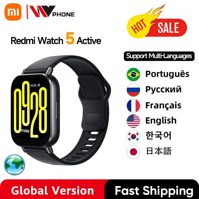 Global Redmi Watch 5 Active 2 Inch Display 18 Day Battery