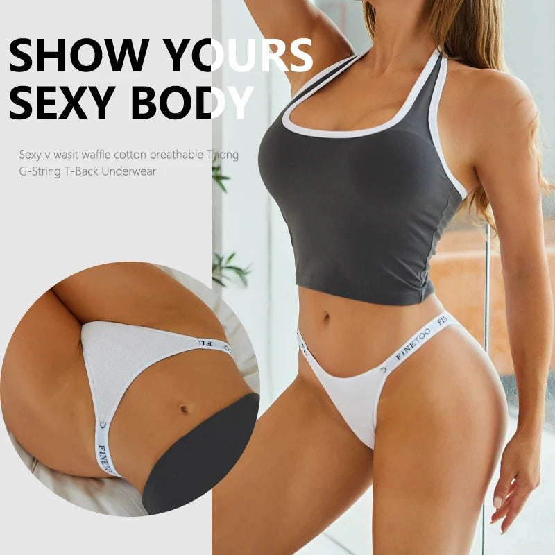 Cotton Brazilian Panties For Women Low Waist Lingerie Set