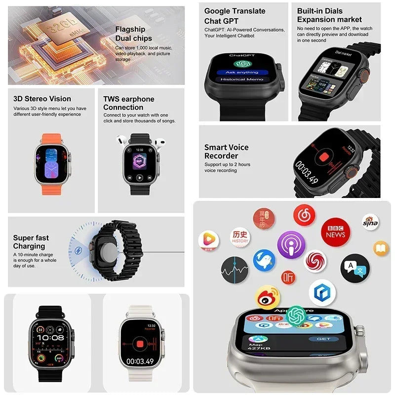 DT Ultra 3 Pro Smartwatch GPS NFC Bluetooth 32GB Waterproof