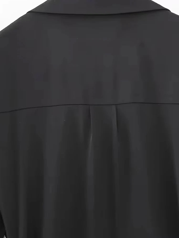 Womens Belted Front Zip Jumpsuit Short Sleeve Pockets