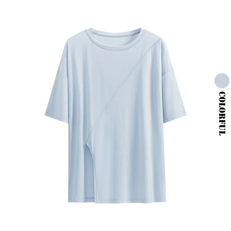 Drur Women Yoga Shirts Loose Fit Breathable Side Slits