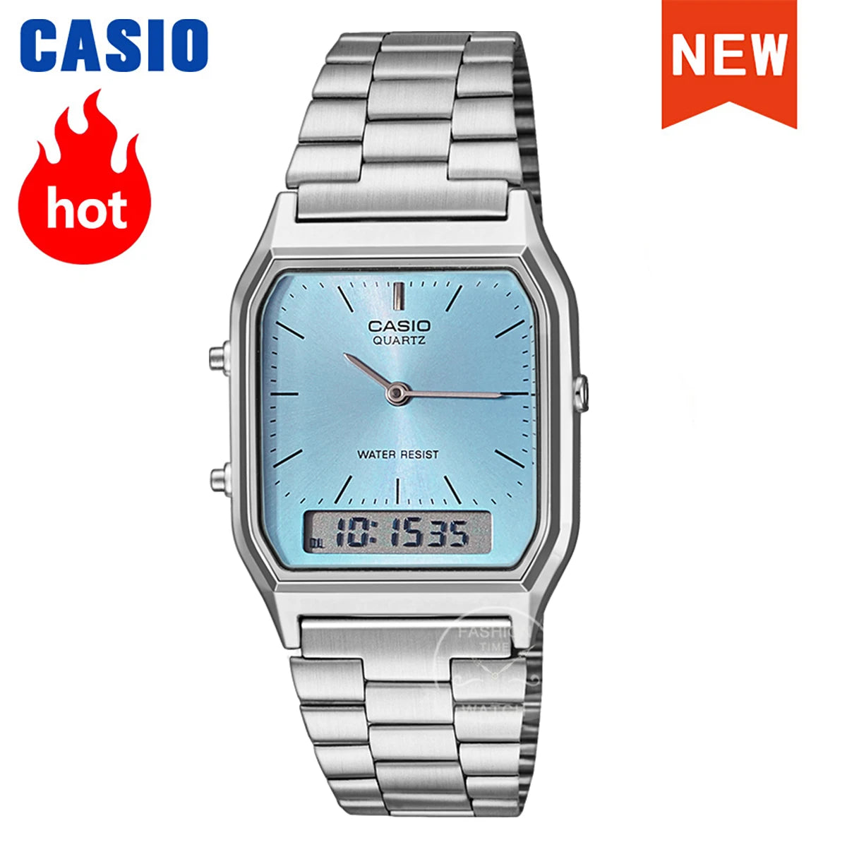 Casio Mens Dual Display Water Resistant Dial Quartz Watch
