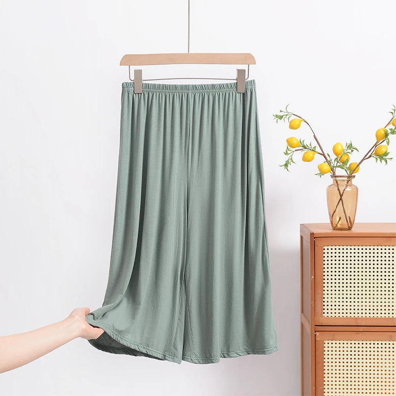 Loose Modal Wide Leg Pants Women Summer Home Wear Plus Size