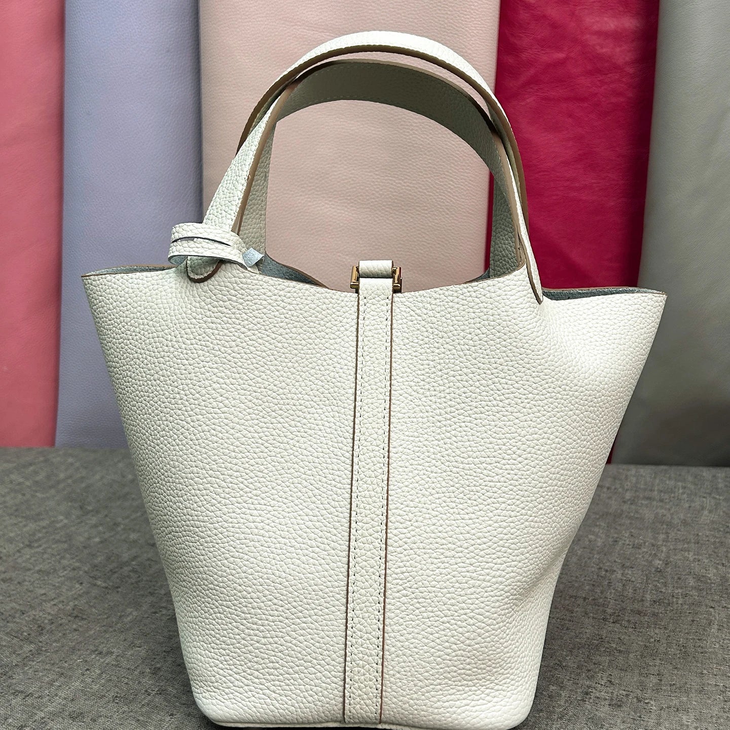 Mendy Mini Bucket Bag Women Genuine Leather Crossbody