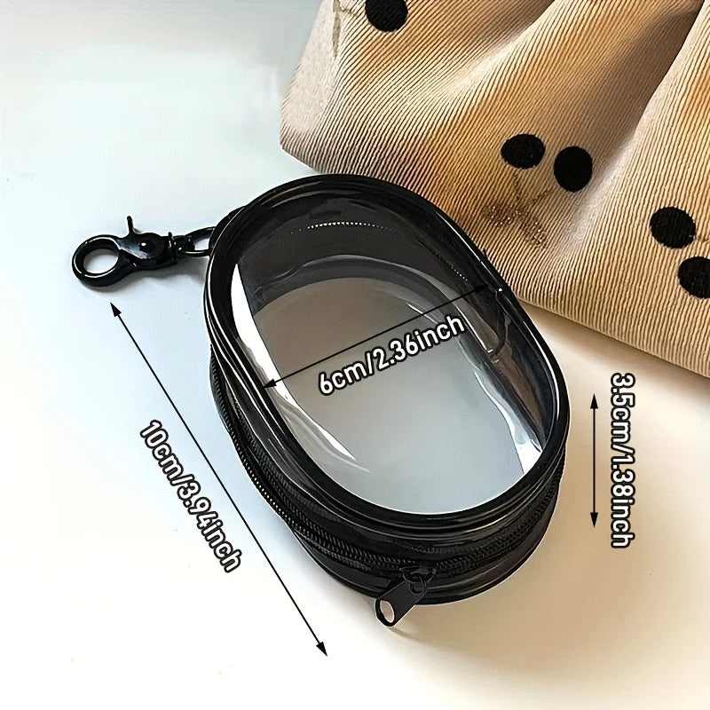 Portable Mini Clear Zipper Bag for Earphones and Chargers