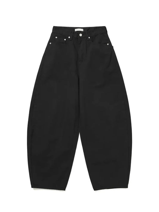 Knot Design High Waist Wide Leg Denim Jeans Spring