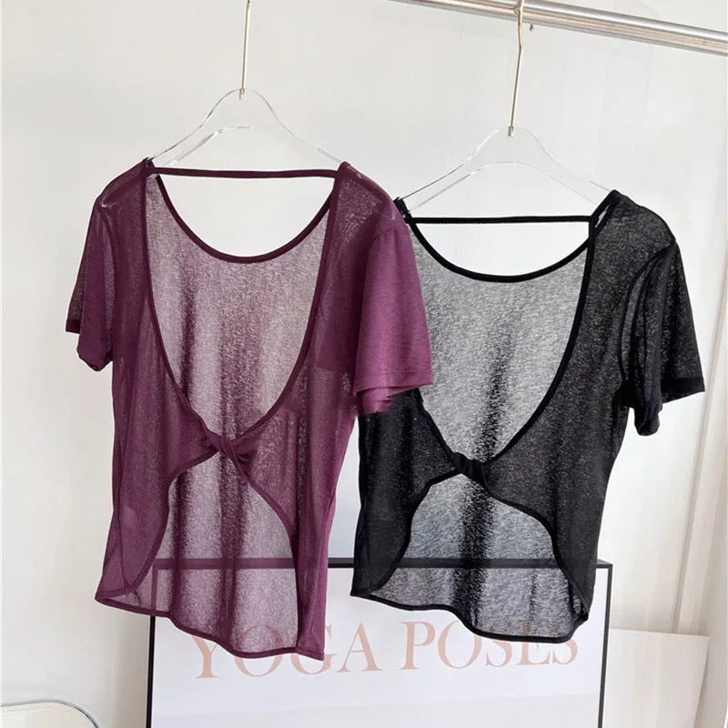 Womens Gym Tank Top Open Back Yoga Workout Wear For Women