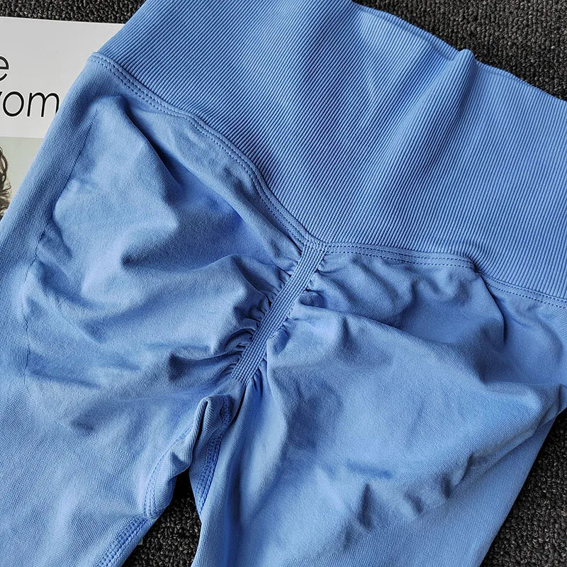 ليغينغز يوغا سلس بخصر عالٍ ورفع للصدر للنساء للياقة البدنية