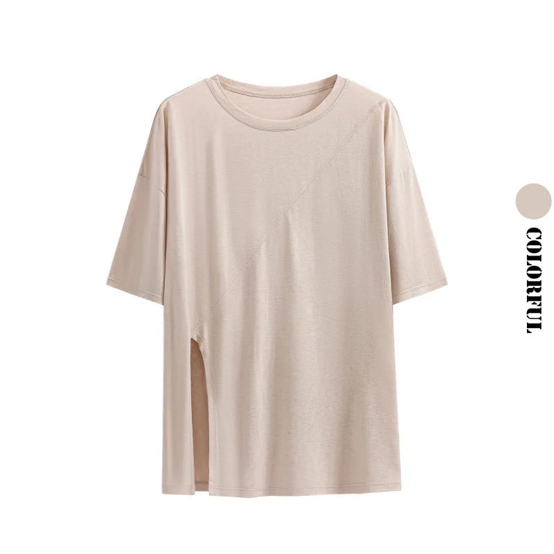 Drur Women Yoga Shirts Loose Fit Breathable Side Slits