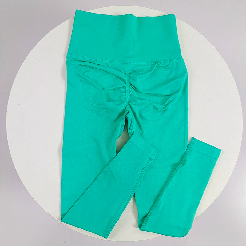 ليغينغز يوغا سلس بخصر عالٍ ورفع للصدر للنساء للياقة البدنية